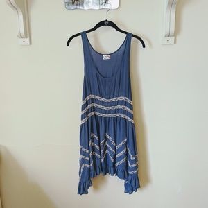 Free People Voile and Lace Trapeze Slip Lg